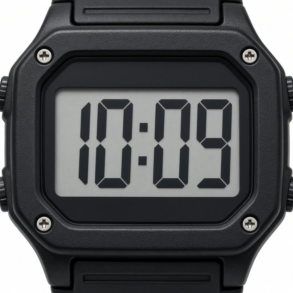 Montre de sport numérique noire