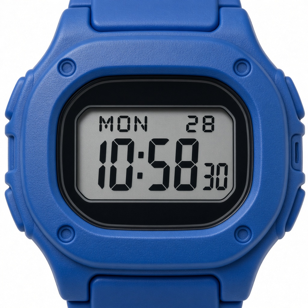 Montre chronographe noire à détails jaunes